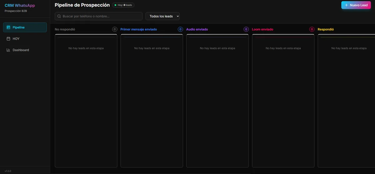 Captura de CRM de prospección en frío